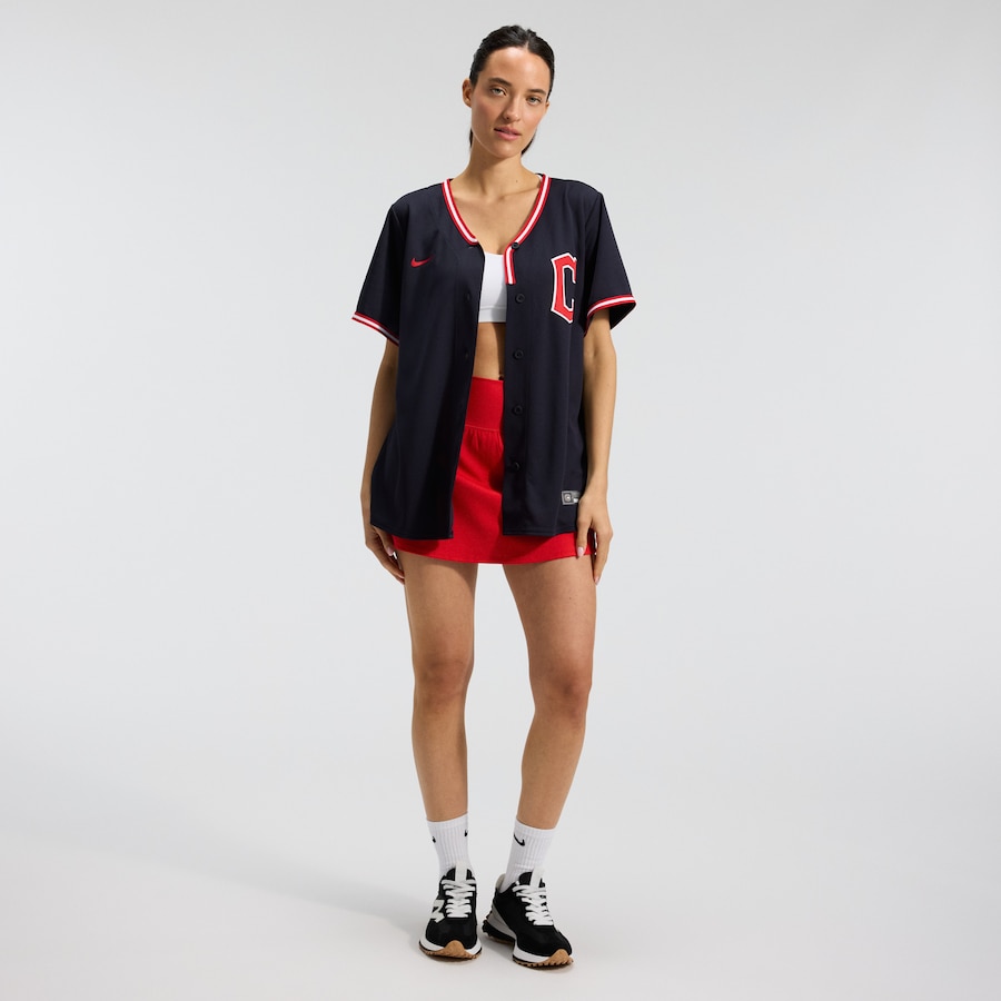 Cleveland Guardians Nike Women's Alternate Replica Jersey - Navy thumbnail 4