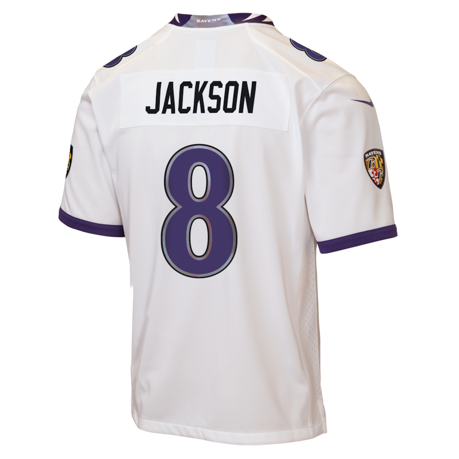 Lamar Jackson Baltimore Ravens Nike Youth Game Jersey - White thumbnail 4