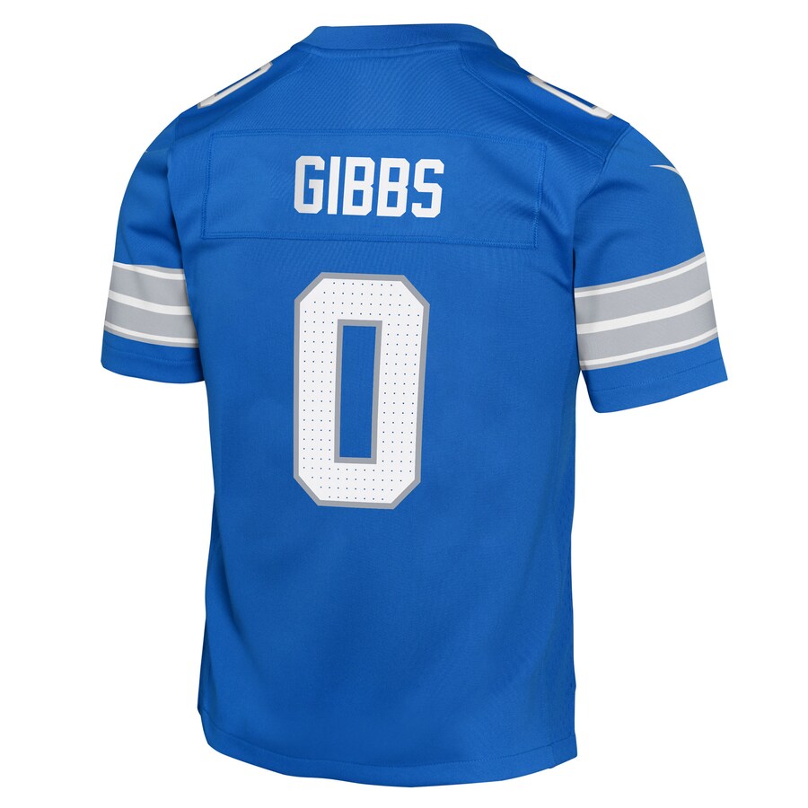 Jahmyr Gibbs Detroit Lions Nike Youth Game Jersey - Blue thumbnail 4