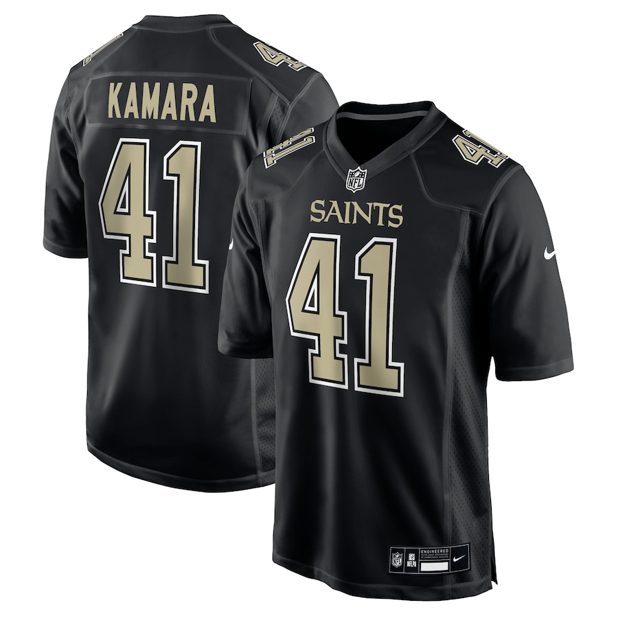 Alvin Kamara New Orleans Saints Nike Fashion Game Jersey - Carbon Black thumbnail 2