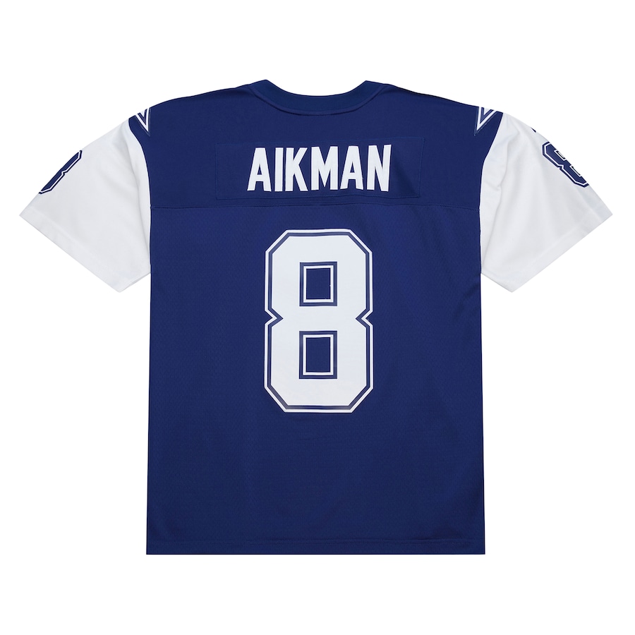 Troy Aikman Dallas Cowboys Mitchell & Ness 1995 Legacy Replica Jersey - Navy thumbnail 4