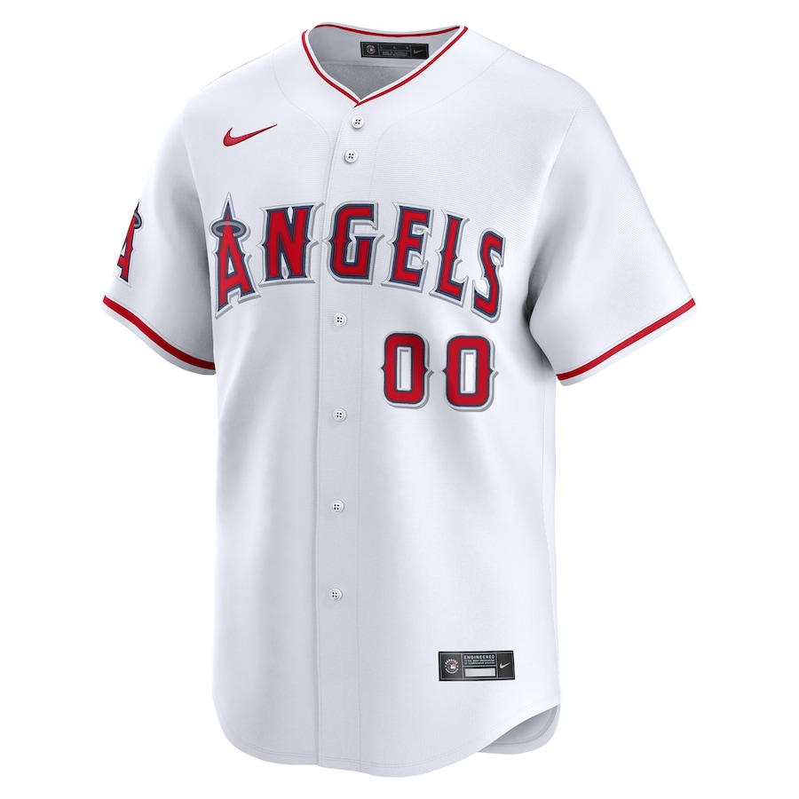 Los Angeles Angels Nike Home Limited Custom Jersey - White thumbnail 3