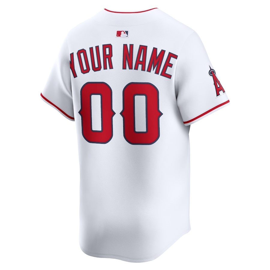 Los Angeles Angels Nike Home Limited Custom Jersey - White thumbnail 4