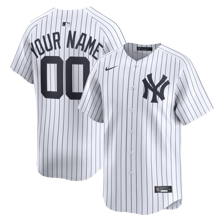 New York Yankees Nike Home Limited Custom Jersey - White thumbnail 1