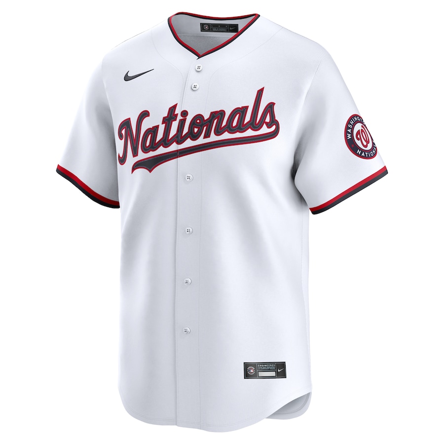 Washington Nationals Nike Home Limited Custom Jersey - White thumbnail 3