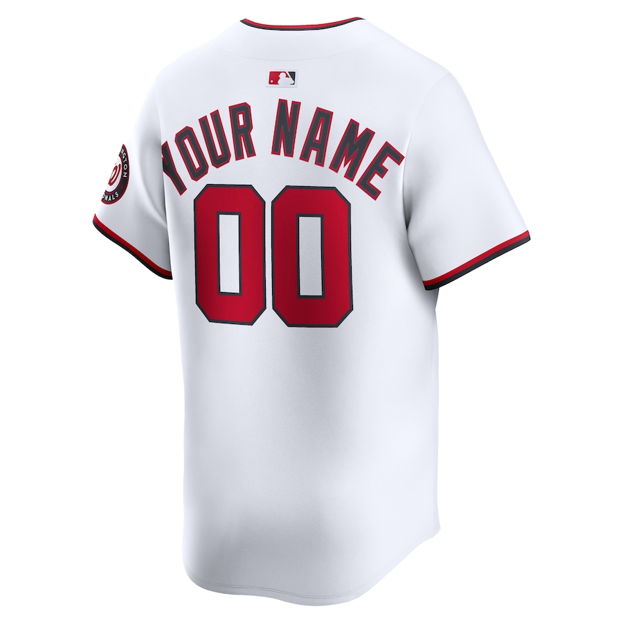 Washington Nationals Nike Home Limited Custom Jersey - White thumbnail 4