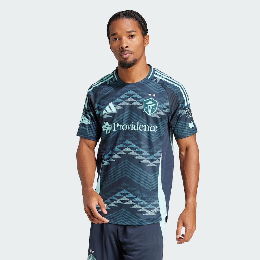 Seattle Sounders FC adidas 2025 The Salish Sea Kit Authentic Jersey - Blue thumbnail 2