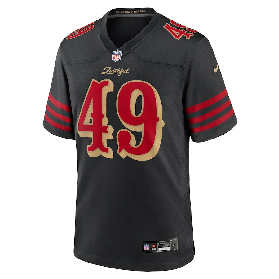 The Faithful San Francisco 49ers Nike 2025 Rivalries Collection Game Jersey - Black thumbnail 3