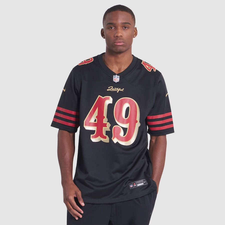 The Faithful San Francisco 49ers Nike 2025 Rivalries Collection Game Jersey - Black thumbnail 5