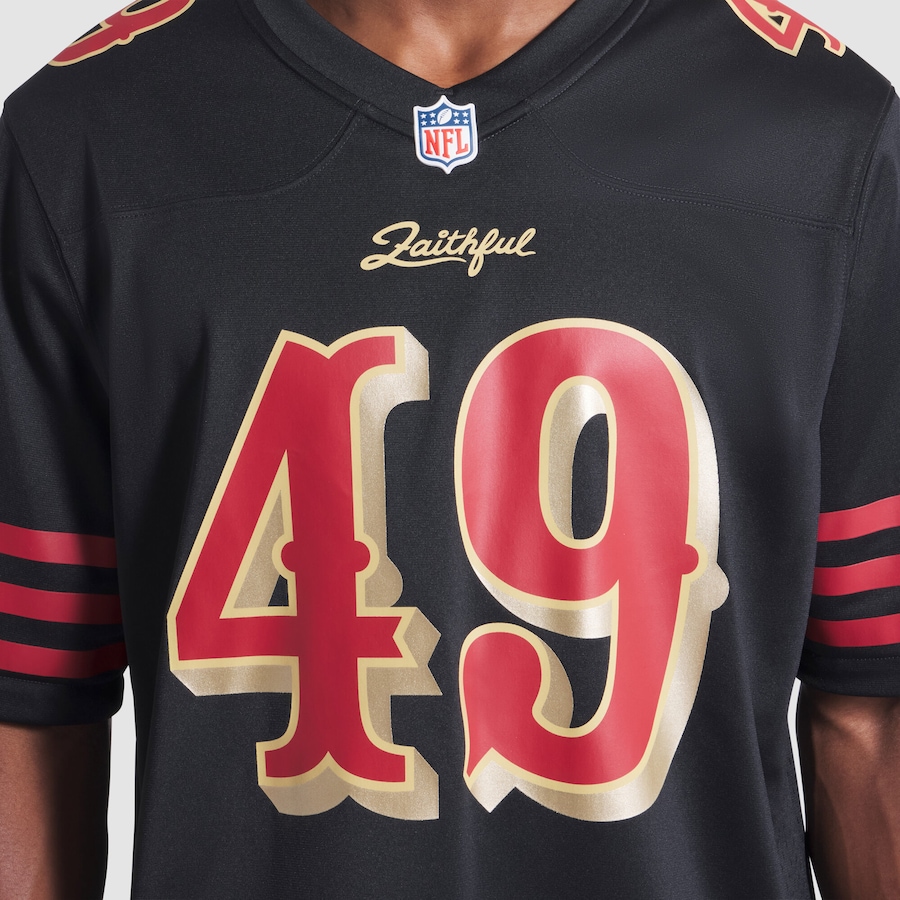 The Faithful San Francisco 49ers Nike 2025 Rivalries Collection Game Jersey - Black thumbnail 7