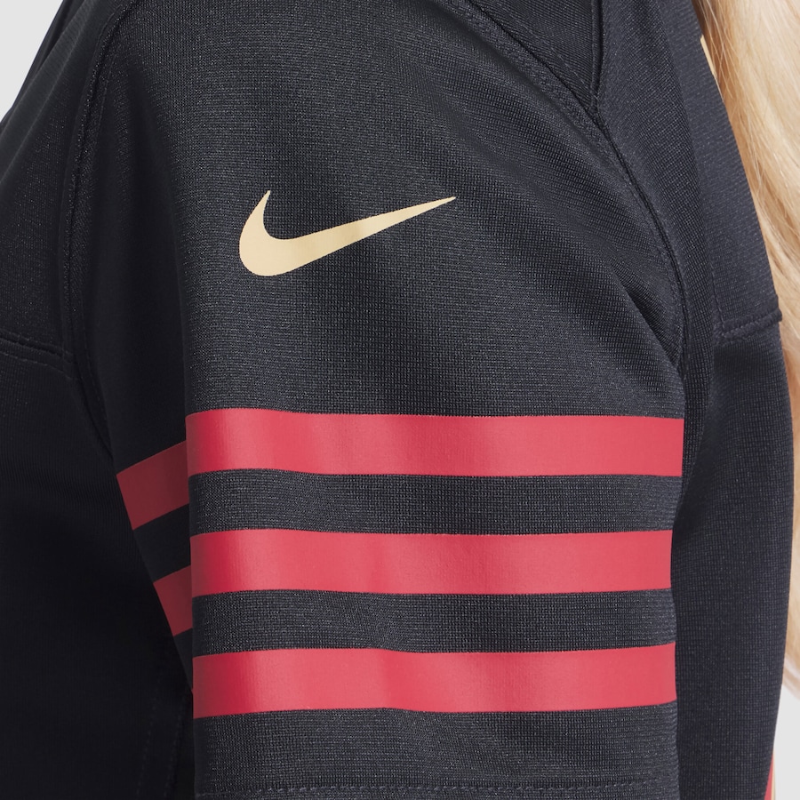 The Faithful San Francisco 49ers Nike Women's 2025 Rivalries Collection Game Jersey - Black thumbnail 8