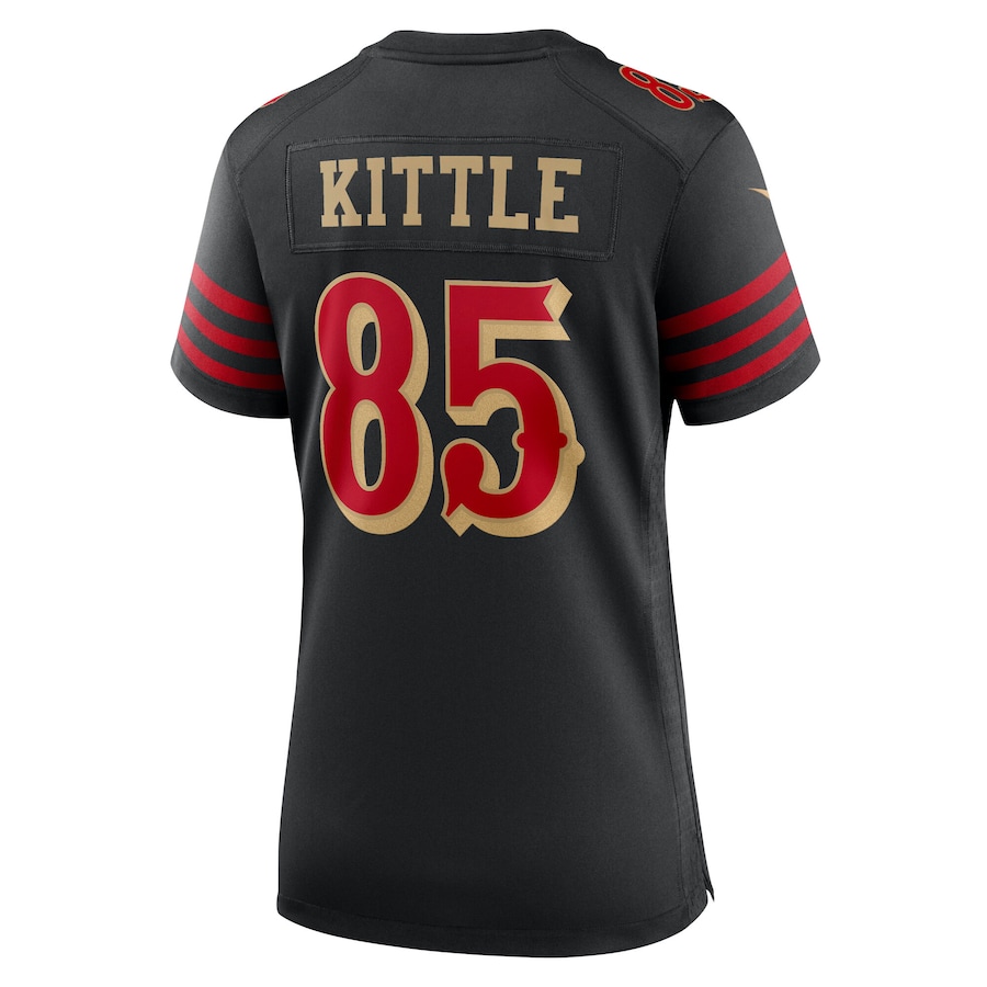 George Kittle San Francisco 49ers Nike Women's 2025 Rivalries Collection Game Jersey - Black thumbnail 4