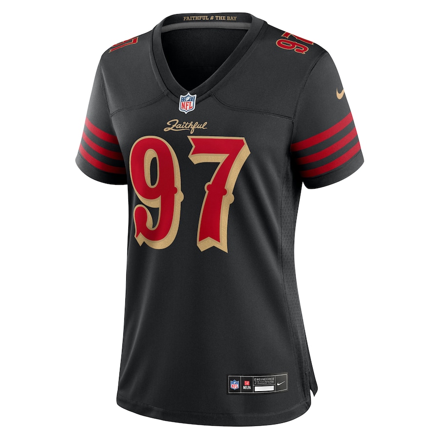 Nick Bosa San Francisco 49ers Nike Women's 2025 Rivalries Collection Game Jersey - Black thumbnail 3