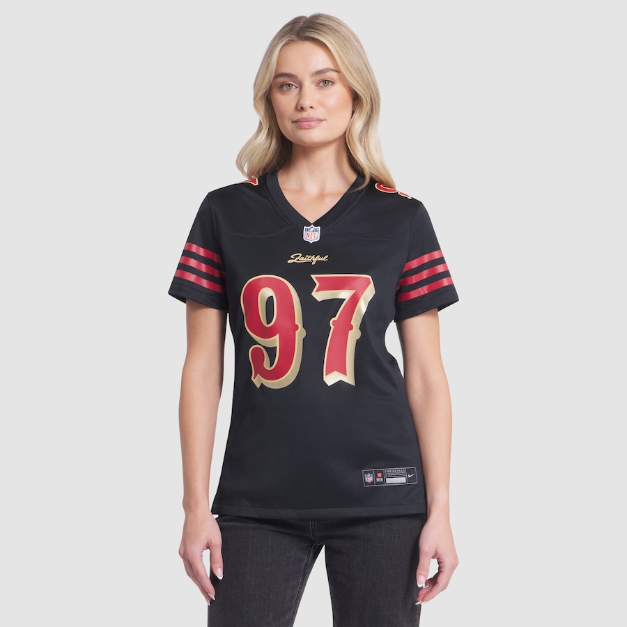 Nick Bosa San Francisco 49ers Nike Women's 2025 Rivalries Collection Game Jersey - Black thumbnail 5