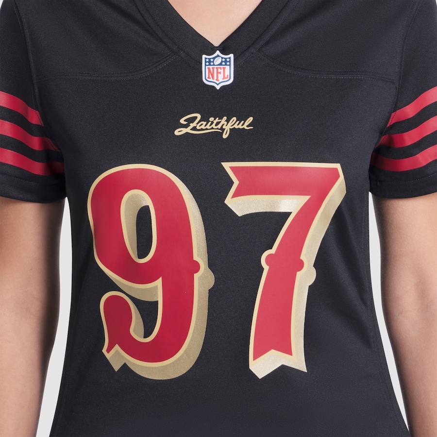 Nick Bosa San Francisco 49ers Nike Women's 2025 Rivalries Collection Game Jersey - Black thumbnail 7