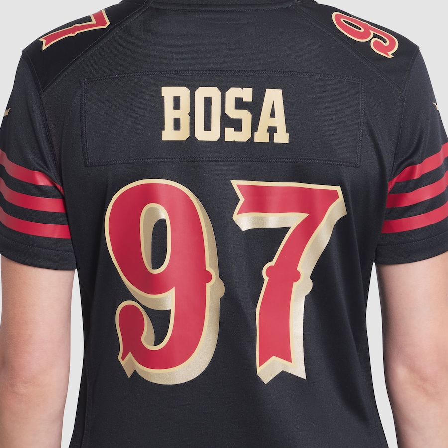 Nick Bosa San Francisco 49ers Nike Women's 2025 Rivalries Collection Game Jersey - Black thumbnail 8