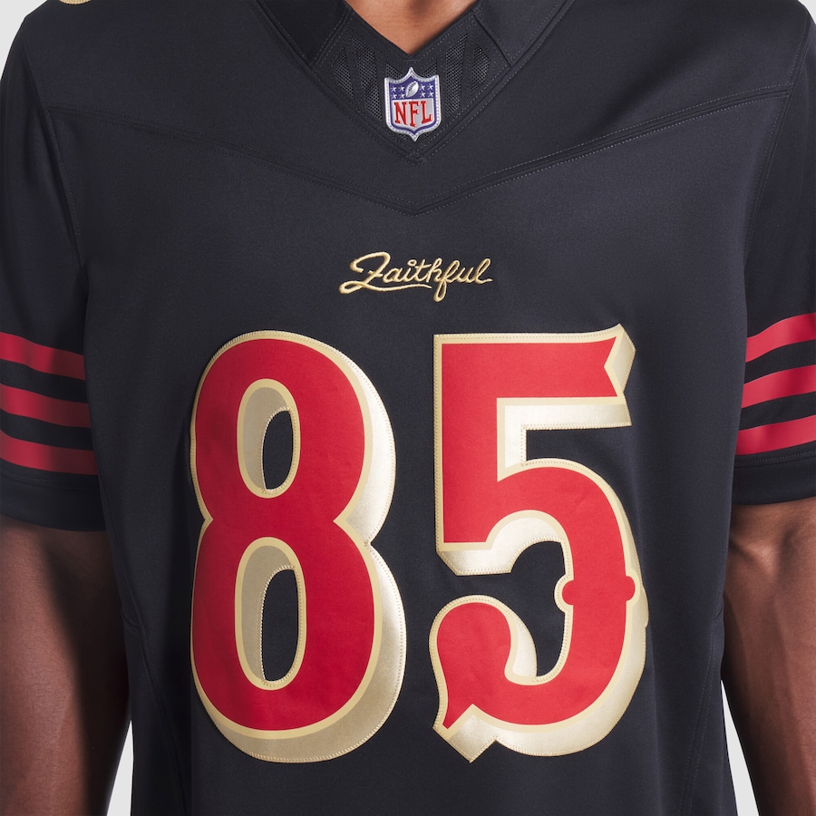 George Kittle San Francisco 49ers Nike 2025 Rivalries Collection Stitched Limited Jersey - Black thumbnail 7