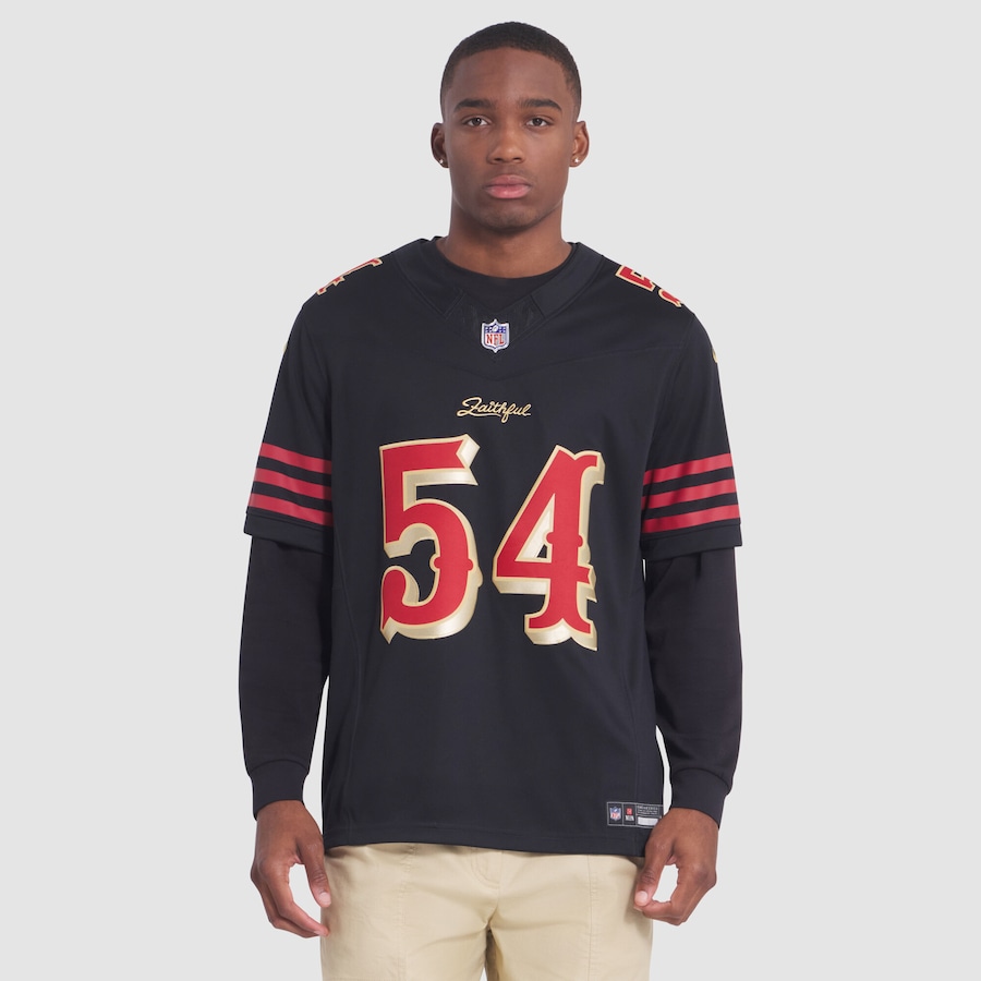 Fred Warner San Francisco 49ers Nike 2025 Rivalries Collection Stitched Limited Jersey - Black thumbnail 5