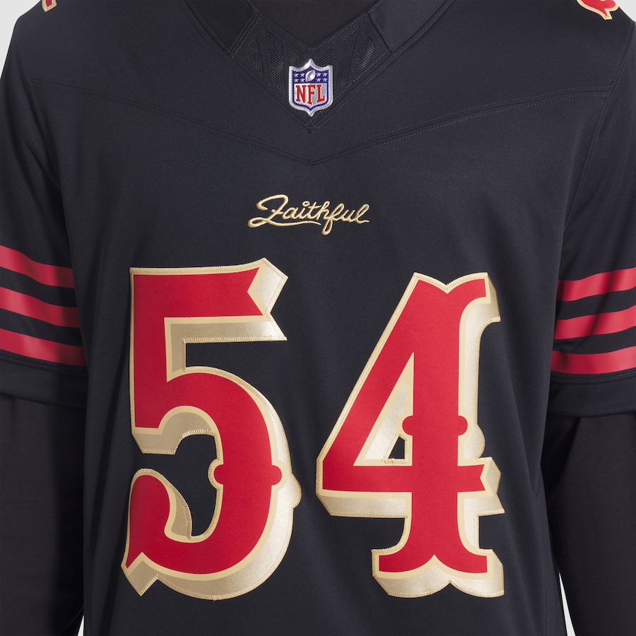 Fred Warner San Francisco 49ers Nike 2025 Rivalries Collection Stitched Limited Jersey - Black thumbnail 7