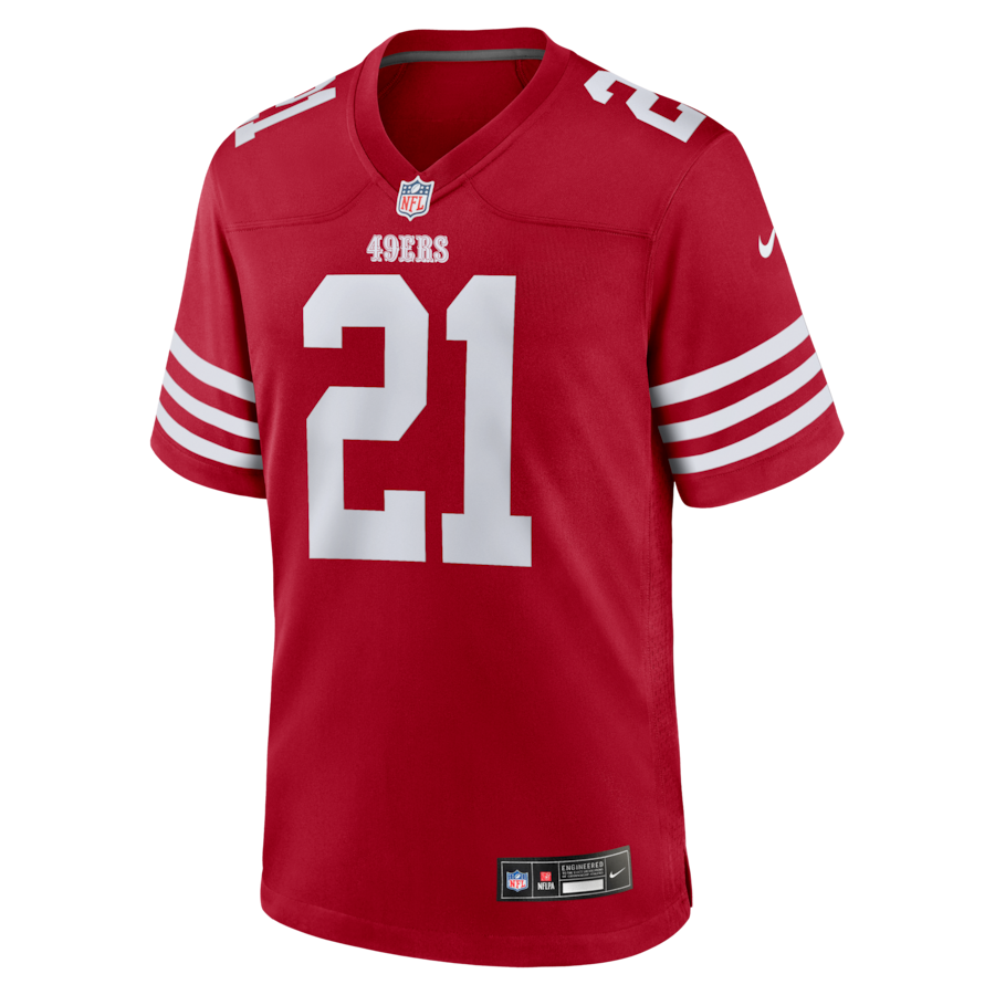 Deion Sanders San Francisco 49ers Nike Team Retired Player Game Jersey -  Scarlet thumbnail 3