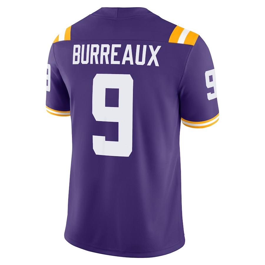 Joe Burrow LSU Tigers Nike "Burreaux" Nameplate Home Game Football Jersey - Purple thumbnail 4