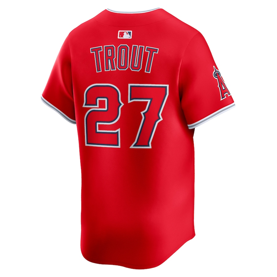 Mike Trout Los Angeles Angels Nike Alternate Limited Player Jersey - Red thumbnail 4