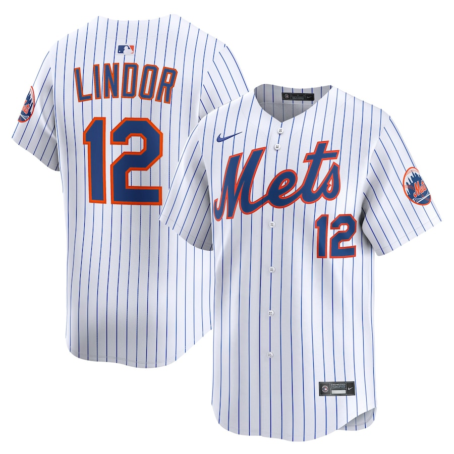 Francisco Lindor New York Mets Nike Home Limited Jersey - White thumbnail 2