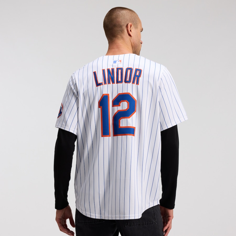 Francisco Lindor New York Mets Nike Home Limited Jersey - White thumbnail 4