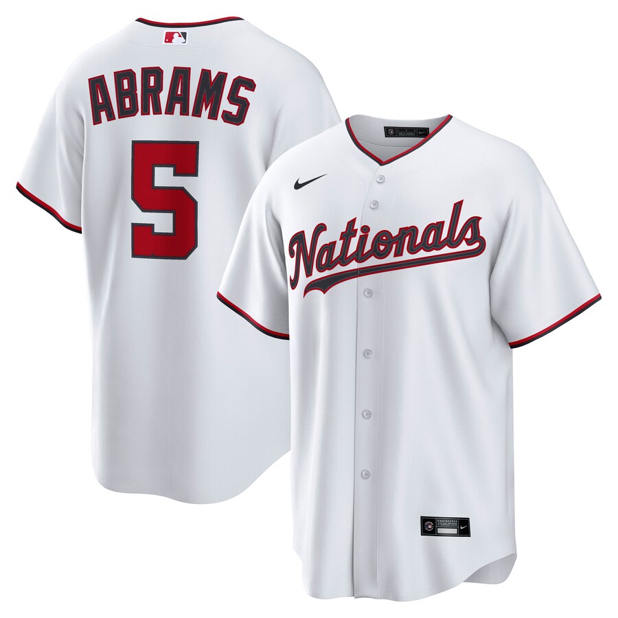 CJ Abrams Washington Nationals Nike Home Replica Jersey - White thumbnail 1