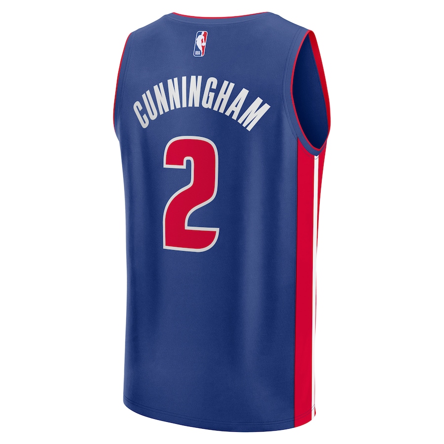 Cade Cunningham Detroit Pistons Fanatics Fast Break Replica Player Jersey - Icon Edition - Blue thumbnail 4