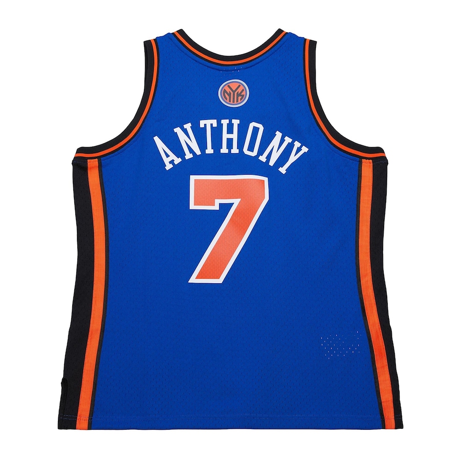 Carmelo Anthony New York Knicks Mitchell & Ness 2010/11 Swingman Jersey - Blue thumbnail 4