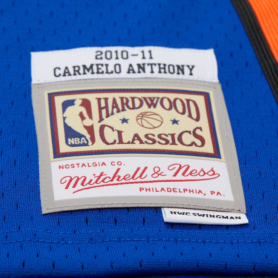 Carmelo Anthony New York Knicks Mitchell & Ness 2010/11 Swingman Jersey - Blue thumbnail 7