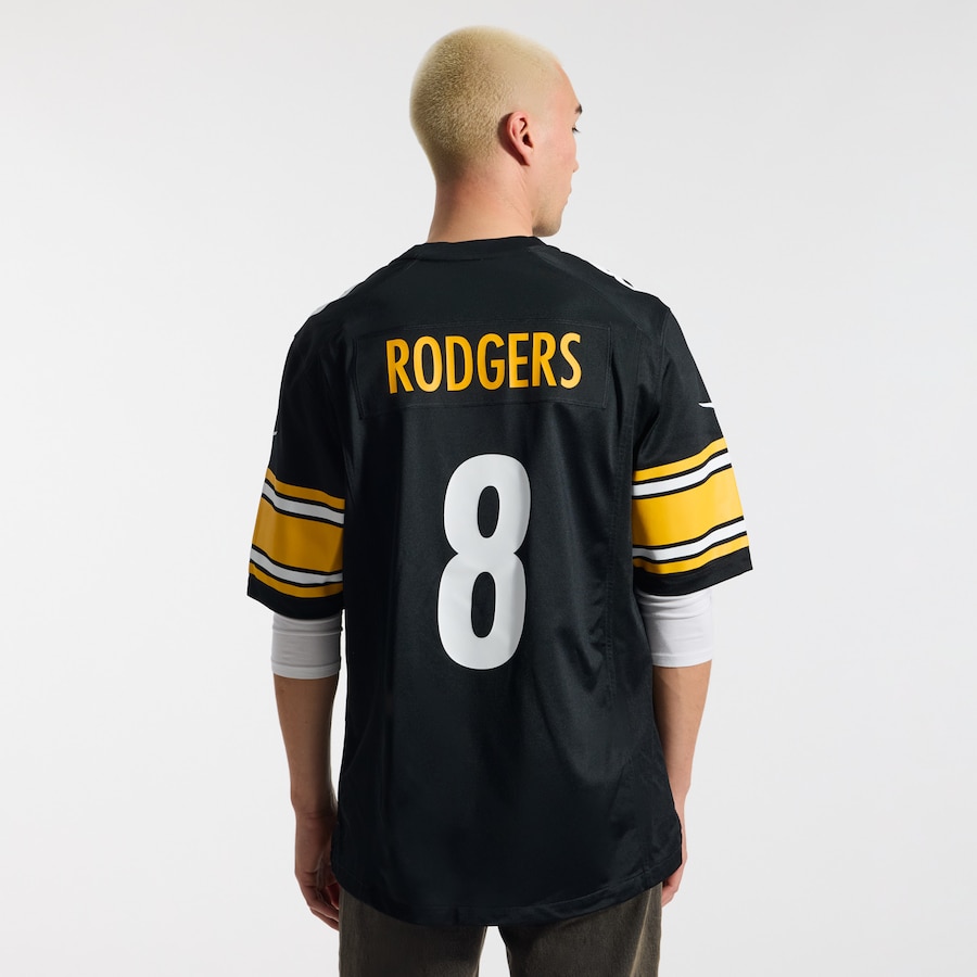 Aaron Rodgers Pittsburgh Steelers Nike Game Jersey - Black thumbnail 4