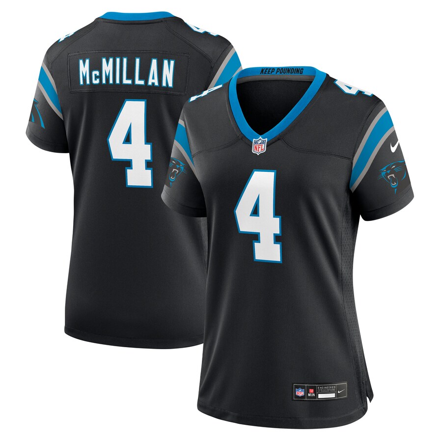 Tetairoa McMillan Carolina Panthers Nike Women's Team Game Jersey -  Black thumbnail 2