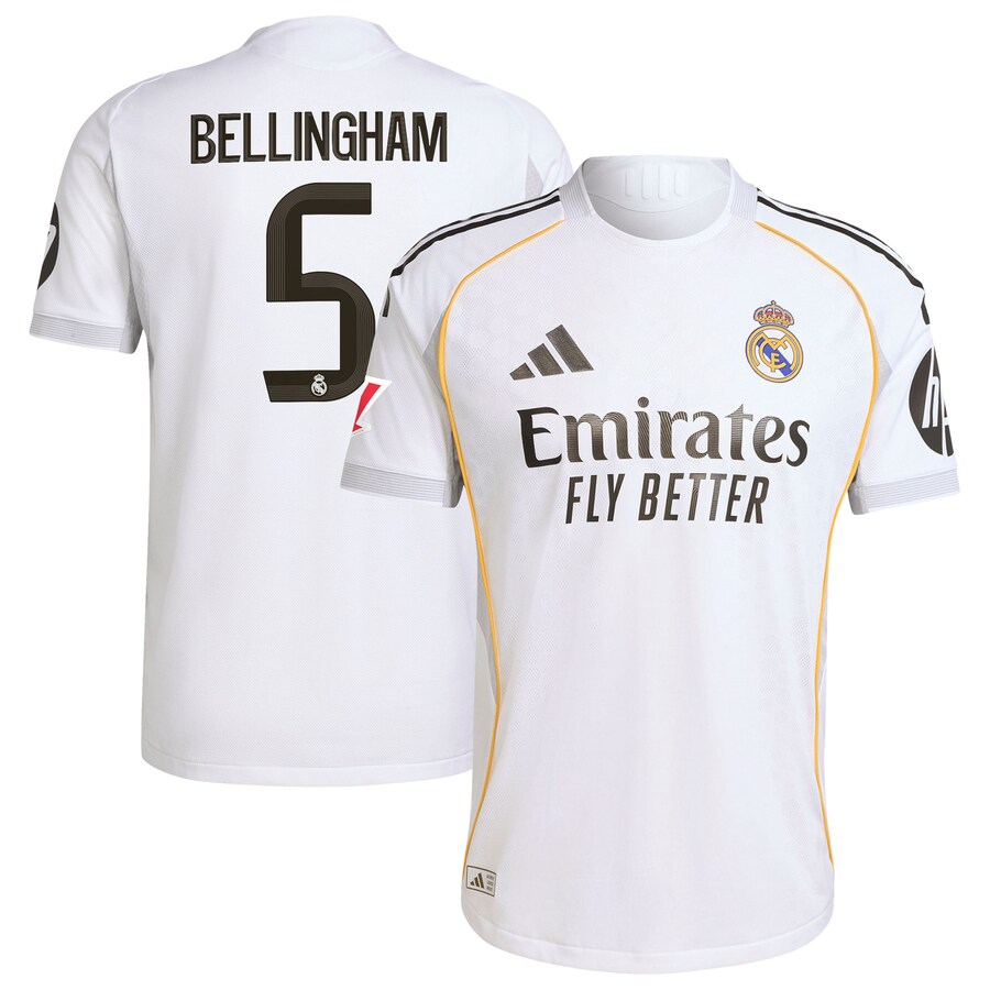 Jude Bellingham Real Madrid adidas 2025/26 Home Authentic Jersey - White thumbnail 1