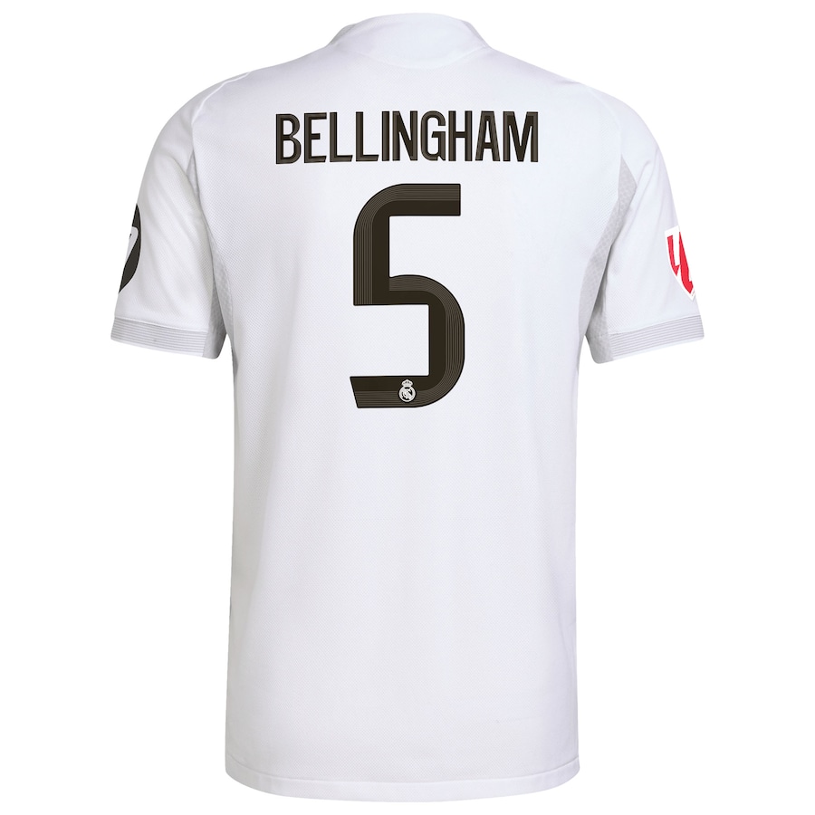 Jude Bellingham Real Madrid adidas 2025/26 Home Authentic Jersey - White thumbnail 4