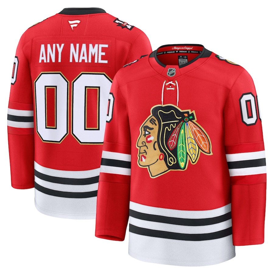 Chicago Blackhawks Fanatics Centennial Premium Custom Jersey - Red thumbnail 2
