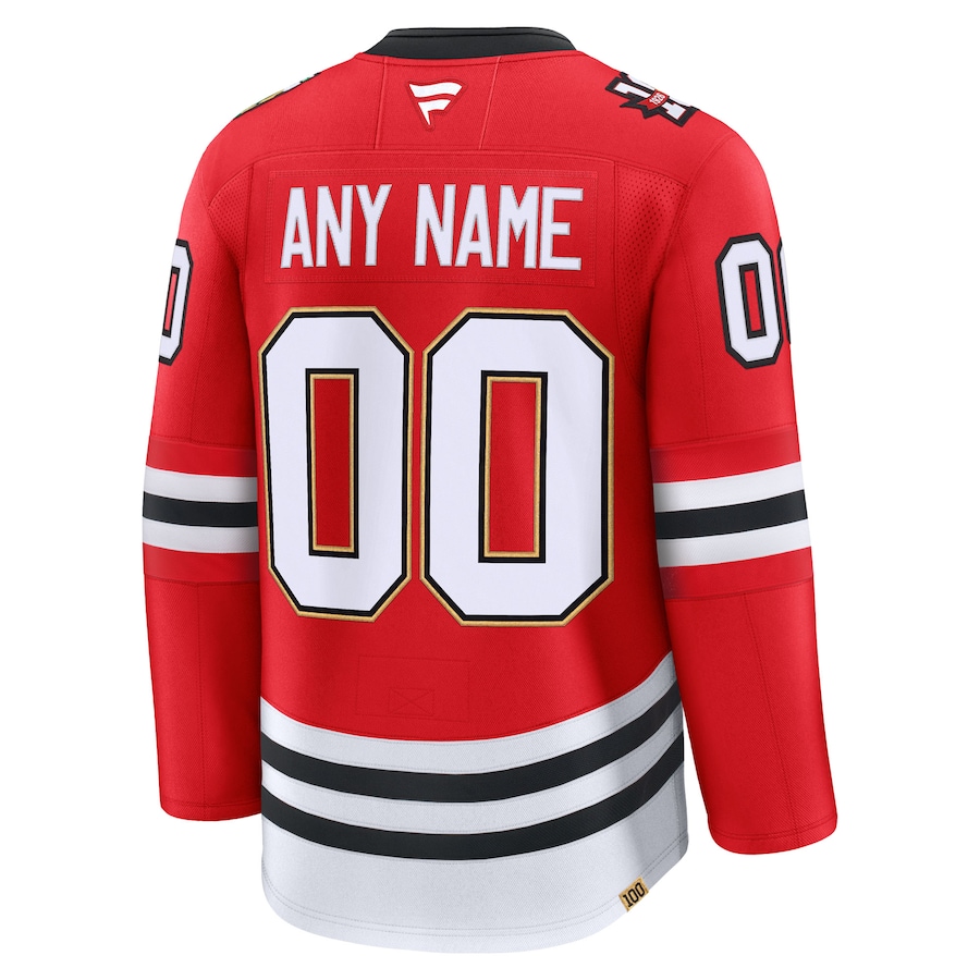 Chicago Blackhawks Fanatics Centennial Premium Custom Jersey - Red thumbnail 4