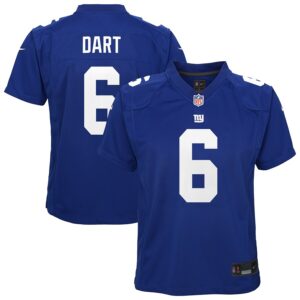 Jaxson Dart New York Giants Nike Youth Team Game Jersey - Royal