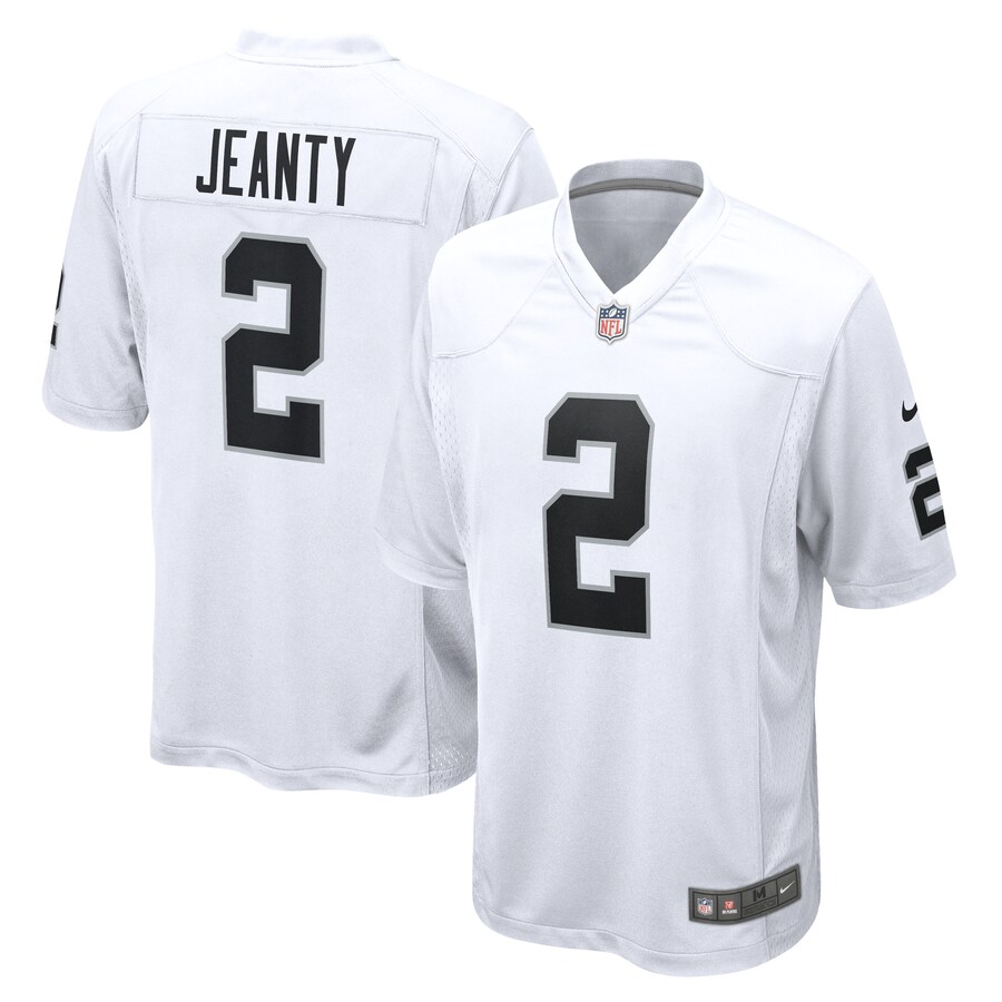Ashton Jeanty Las Vegas Raiders Nike Game Jersey -  White thumbnail 1