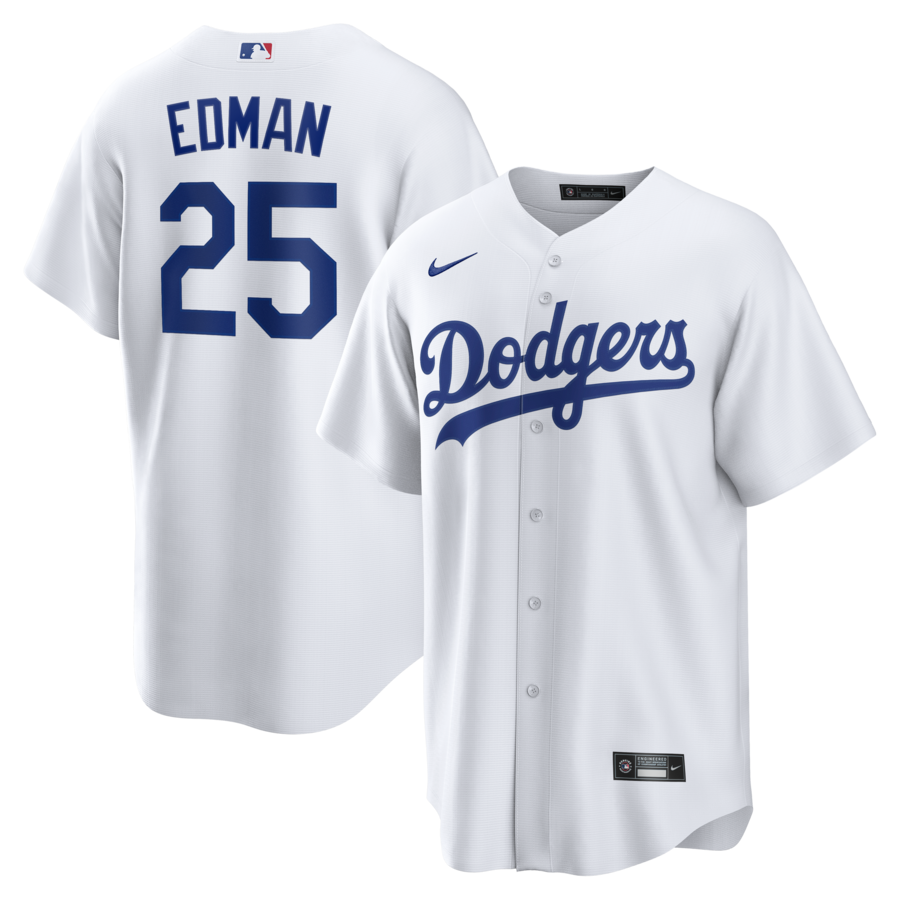 Tommy Edman Los Angeles Dodgers Nike Home Replica Jersey - White thumbnail 1