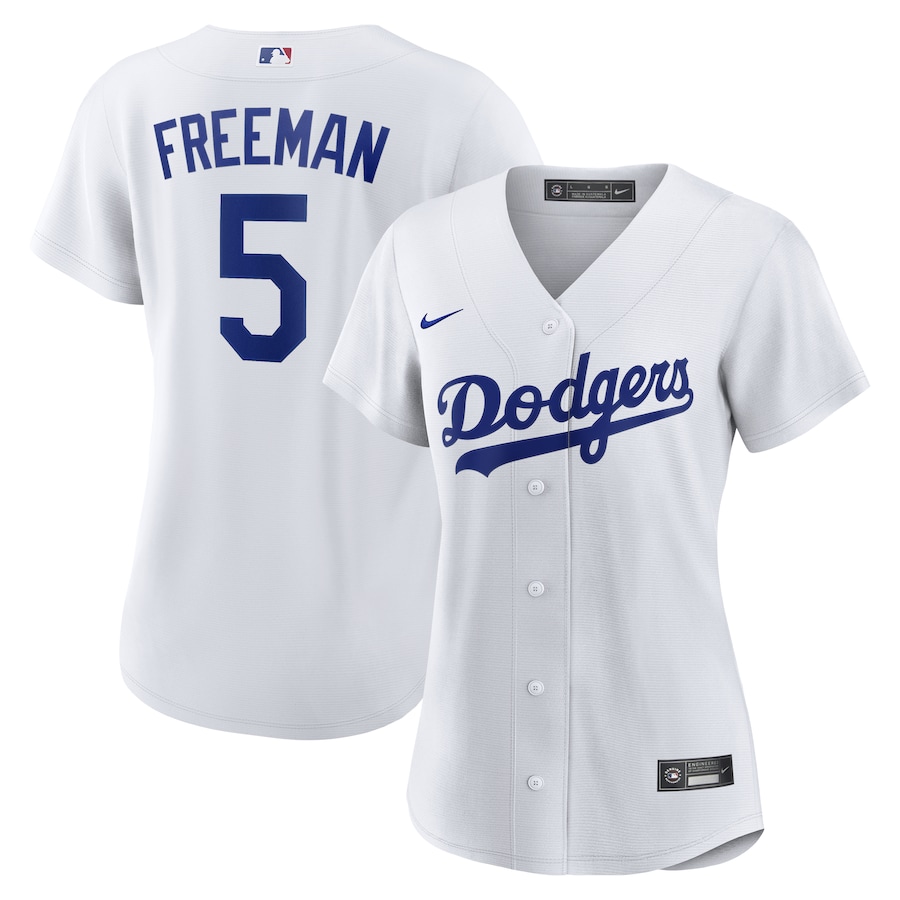 Freddie Freeman Los Angeles Dodgers Nike Women's Home Replica Jersey - White thumbnail 2