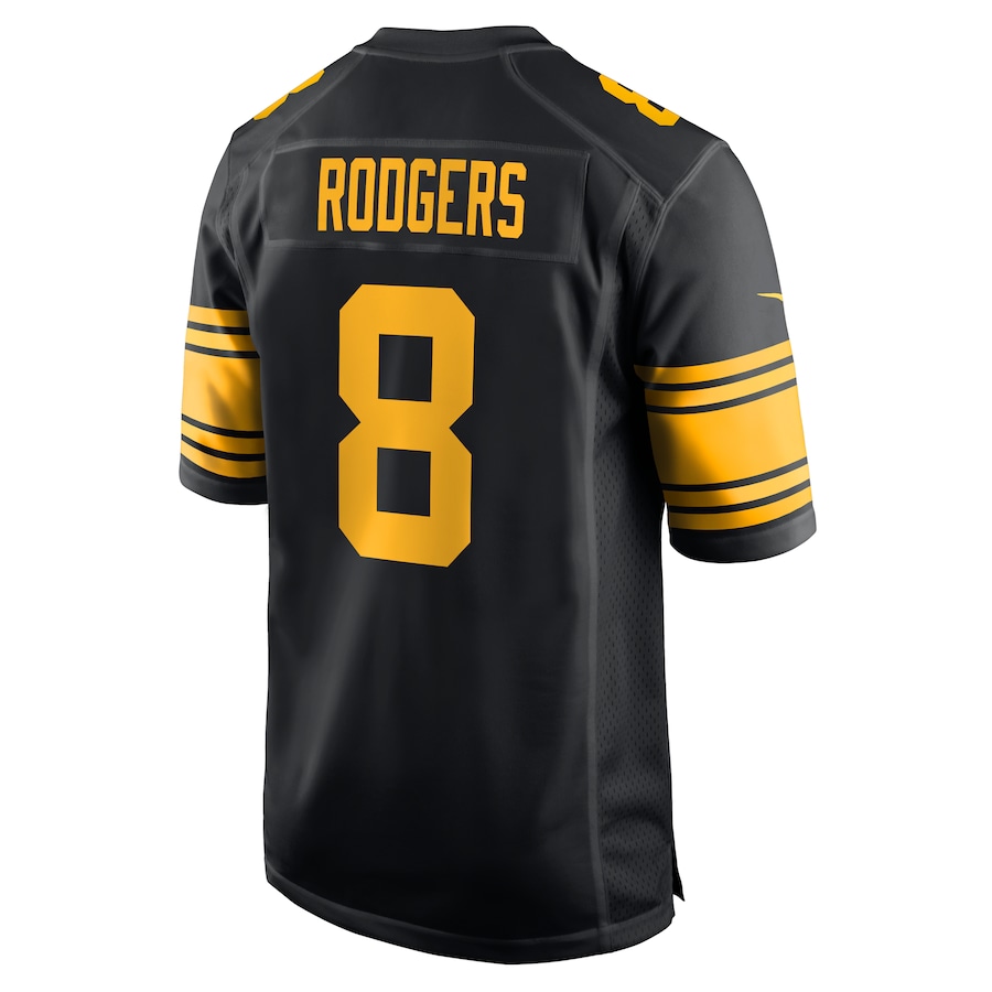 Aaron Rodgers Pittsburgh Steelers Nike Alternate Game Jersey -  Black thumbnail 4