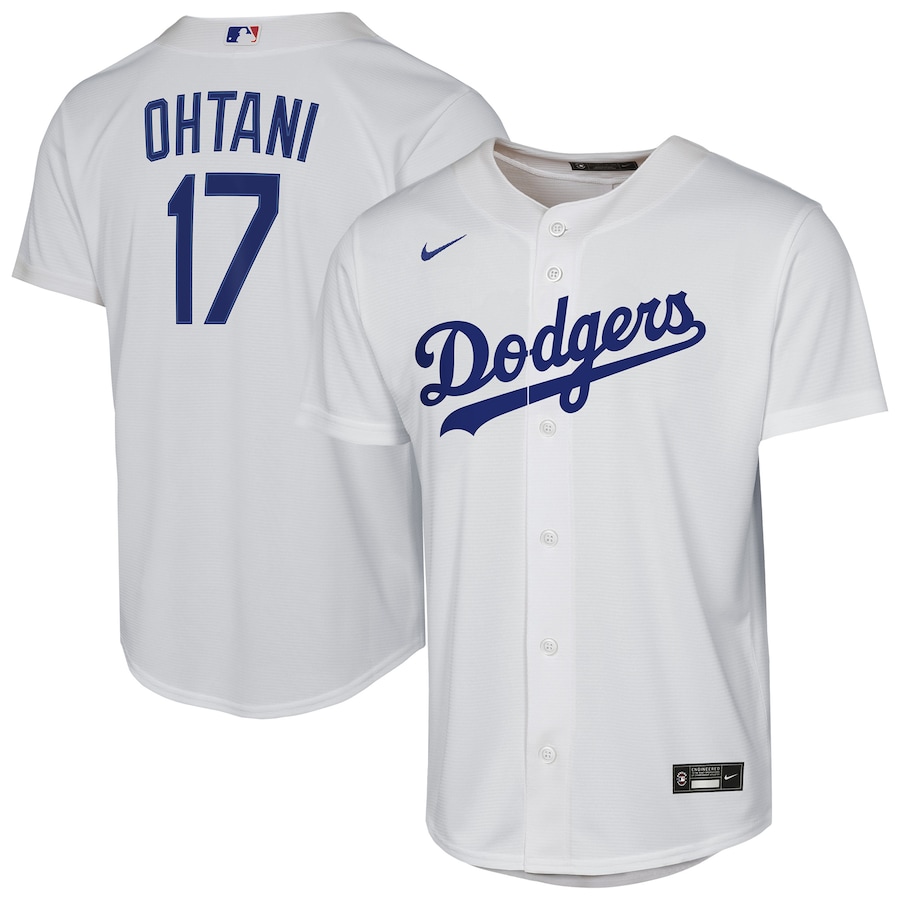 Shohei Ohtani Los Angeles Dodgers Nike Youth Home Replica Player Jersey - White thumbnail 2