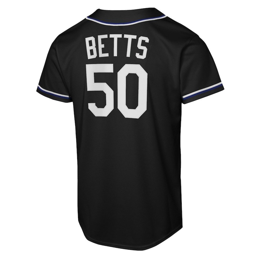 Mookie Betts Los Angeles Dodgers Nike Youth Fashion Replica Player Jersey - Black thumbnail 4