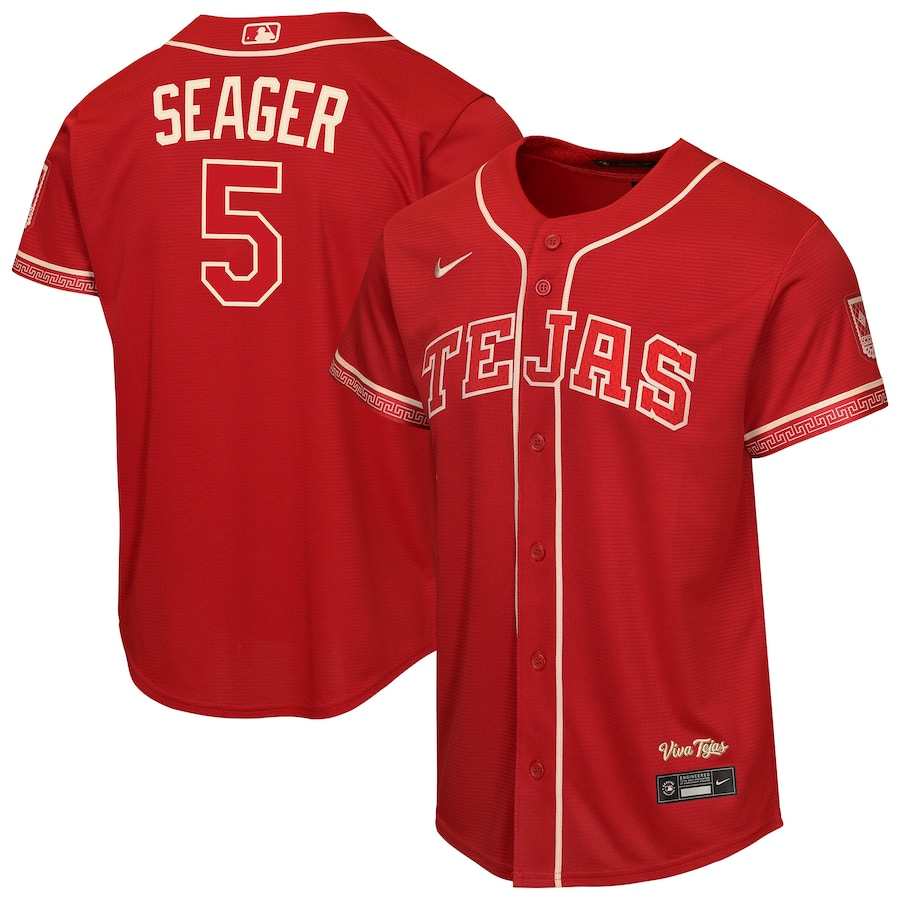 Corey Seager Texas Rangers Nike Youth 2026 City Connect Stadium Jersey - Red thumbnail 2