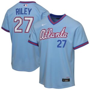 Austin Riley Atlanta Braves Nike Youth 2026 City Connect Stadium Jersey - Powder Blue