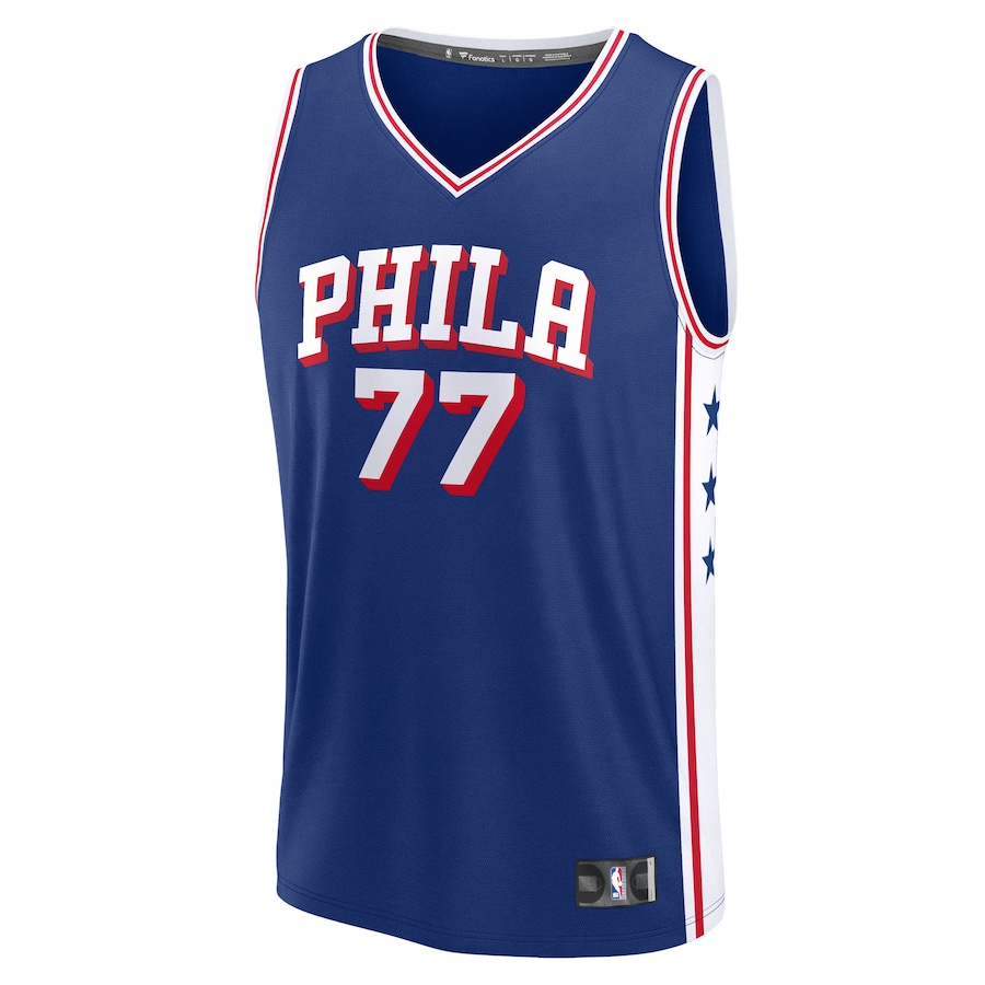 V. J. Edgecombe Philadelphia 76ers Fanatics Youth 2025 NBA Draft First Round Pick Fast Break Replica Jersey - Icon Edition - Royal thumbnail 3