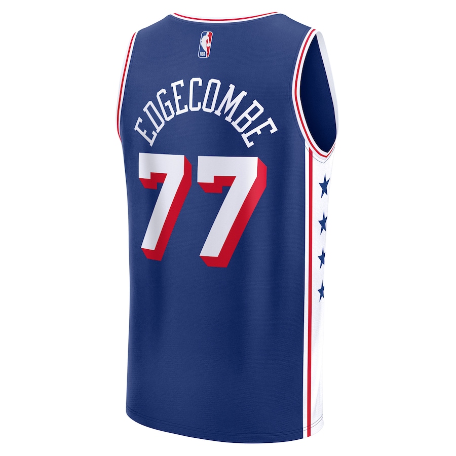 V. J. Edgecombe Philadelphia 76ers Fanatics Youth 2025 NBA Draft First Round Pick Fast Break Replica Jersey - Icon Edition - Royal thumbnail 4