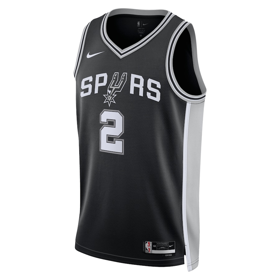 Dylan Harper San Antonio Spurs Nike Unisex 2025 NBA Draft First Round Pick Swingman Jersey - Icon Edition - Black thumbnail 3